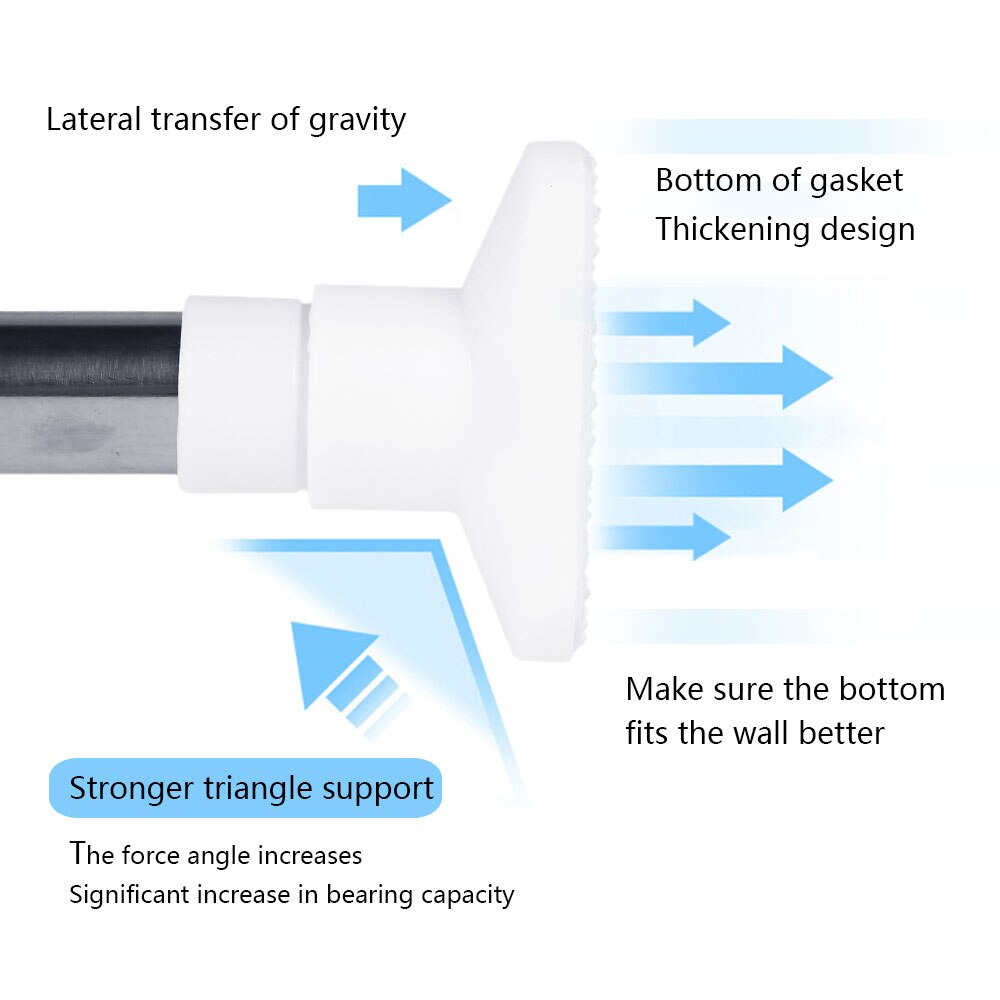 Varillas extensibles para cortina de baño, percha para varilla telescópica ajustable, para cortina, armario, colgador de baño, 1 ud.