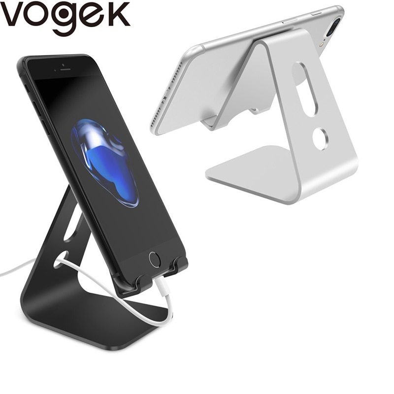 Vogek praktisch Halfter Stehen Aluminium Legierung Metall Tablette Ständer Universal- Halfter für iPhone X/8/7/ 6/5 Plus Samsung Telefon/ipad
