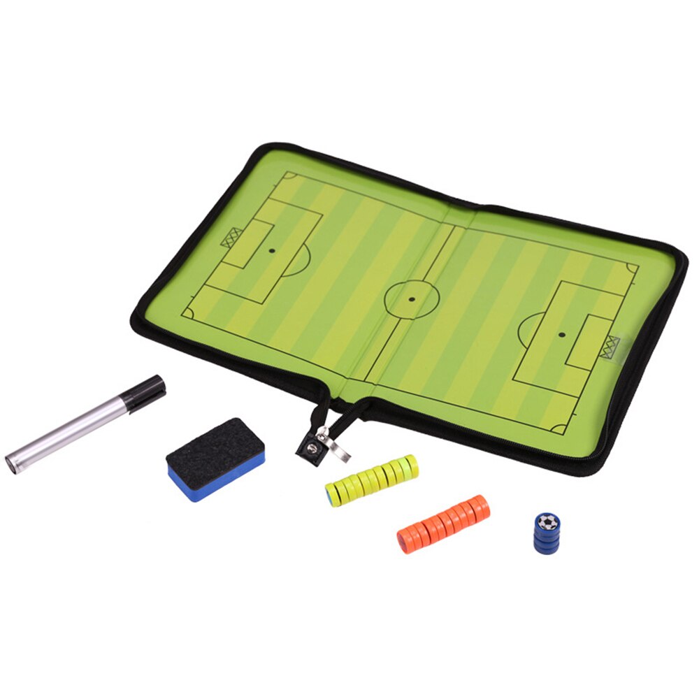Teaching Magnetic Foldable Portable Demonstration Coaching Training Guidance Plate Soccer Tactic Board Noting Marker PU Football: Default Title