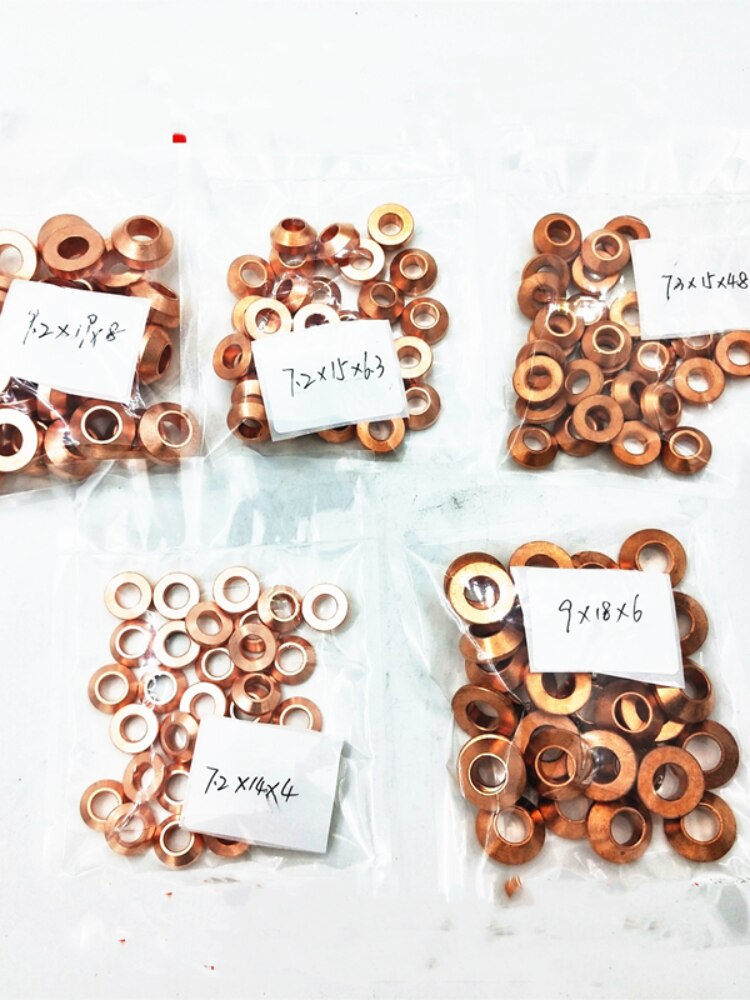 diesel felles skinne injektor dyse konisk kobber vaskemaskin gaksets til isuzu gravemaskin gravemaskin