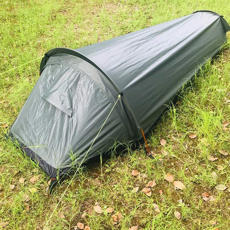 Ultralett bivy telt enkelt person backpacking camping telt vanntett bivy sekk for utendørs reise overlevelse bushcraft