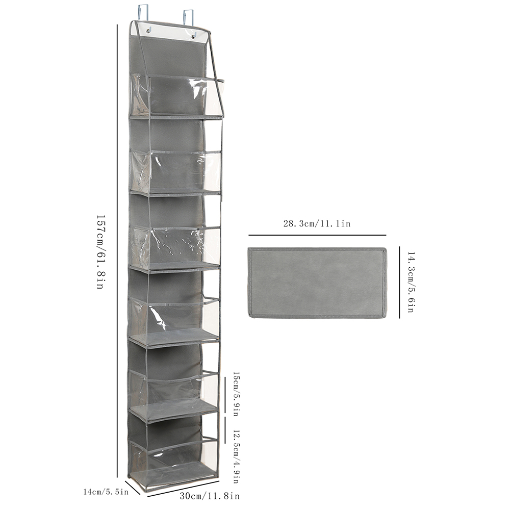 1pc 4/6 couches sur la porte organisateur suspendu cosmétiques tenture murale rangement organisateur pour pépinière salle de bain placard chambre dortoir: Violet
