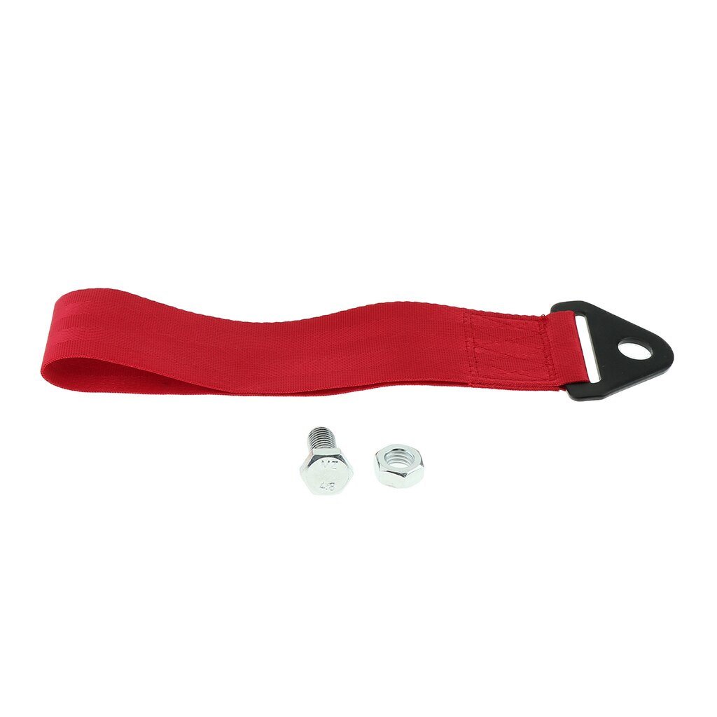 2 Tons LB ATV Towing Strap Loop Kit with Hook Bolt Nylon Heavy Duty Red