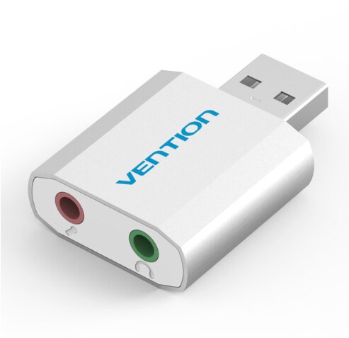 Tions Mini Externe USB Soundkarte USB Zu 3,5mm kopfhörer Adapter Audio- Karte Für Mic Lautsprecher Laptop PS4 Computer soundkarte: Prata