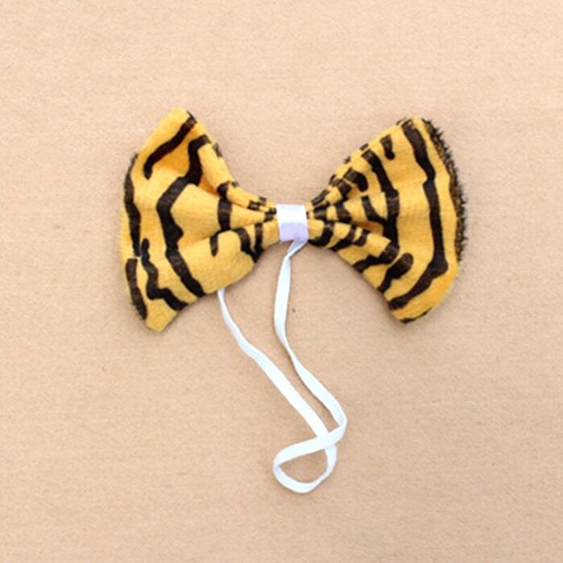 Kleurrijke Dier Strikje Handgemaakte Tijger Luipaard Giraffe Print Ties Kids Kinderen Prestaties Props Party Dress Up Decor: Tiger Print