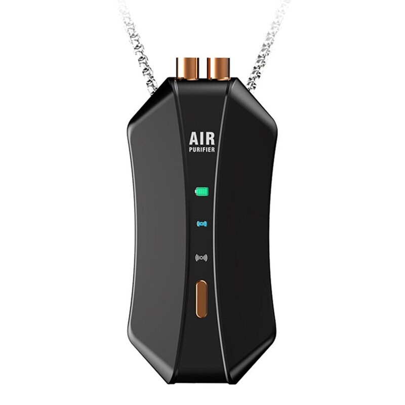 Air Purifier Personal Wearable Mini Portable 150 Million Negative Ion Car Hanging Neck Air Purifier: Black