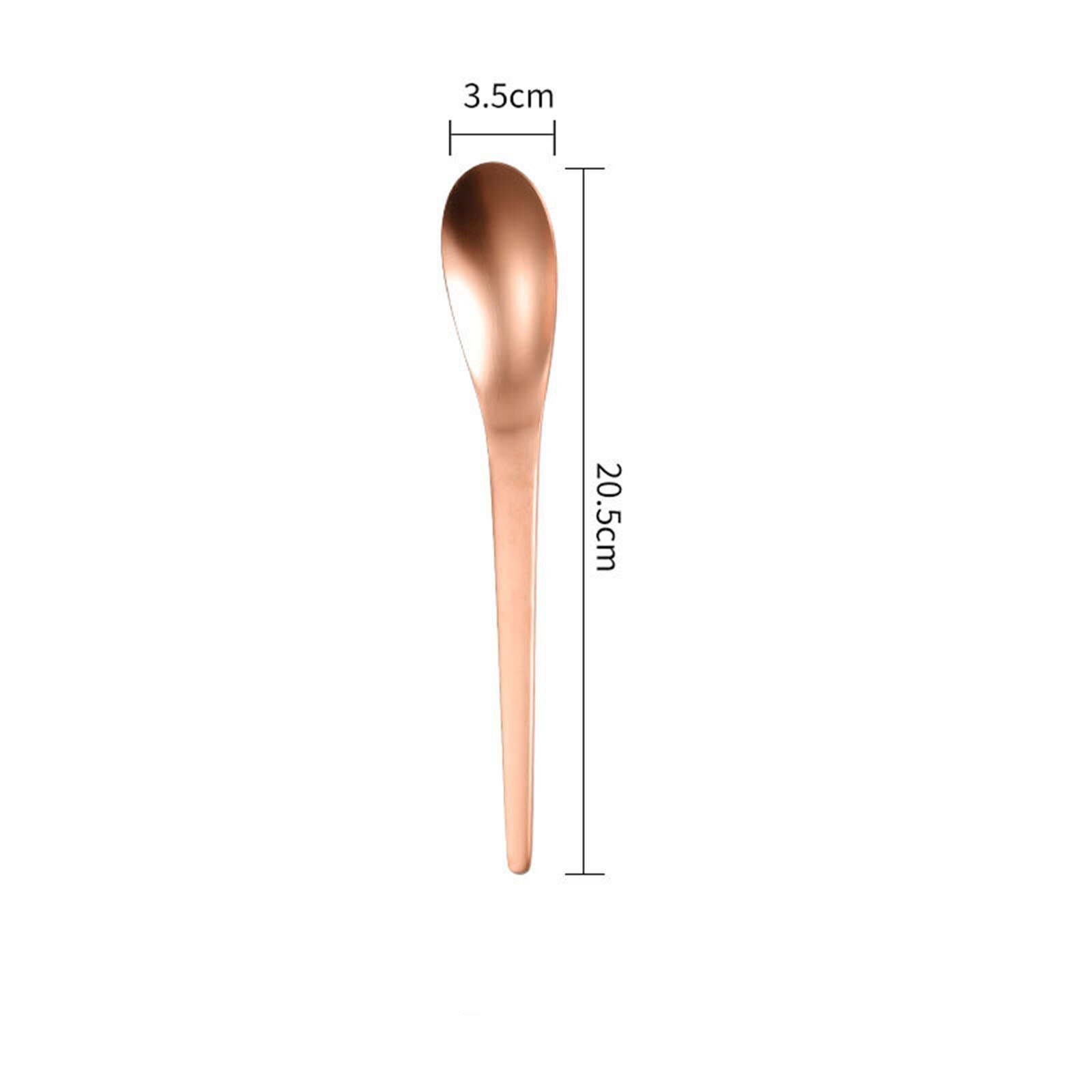 1PC Colorful Mirror Stainless Steel Flatware Knife Fork Spoon Teaspoon Cutlery Tableware For Home Kichen Party Dishwasher: Rose Red-Spoon