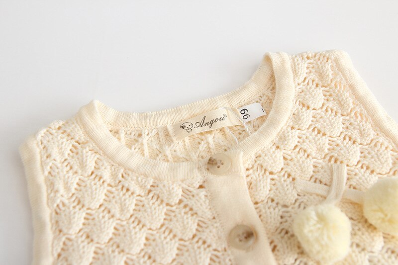 Autumn Baby Sweater Baby Girl Knitted Cardigan Kids Sweaters Coat Toddler Sweater For Girls Sleeveless Knitted Vest