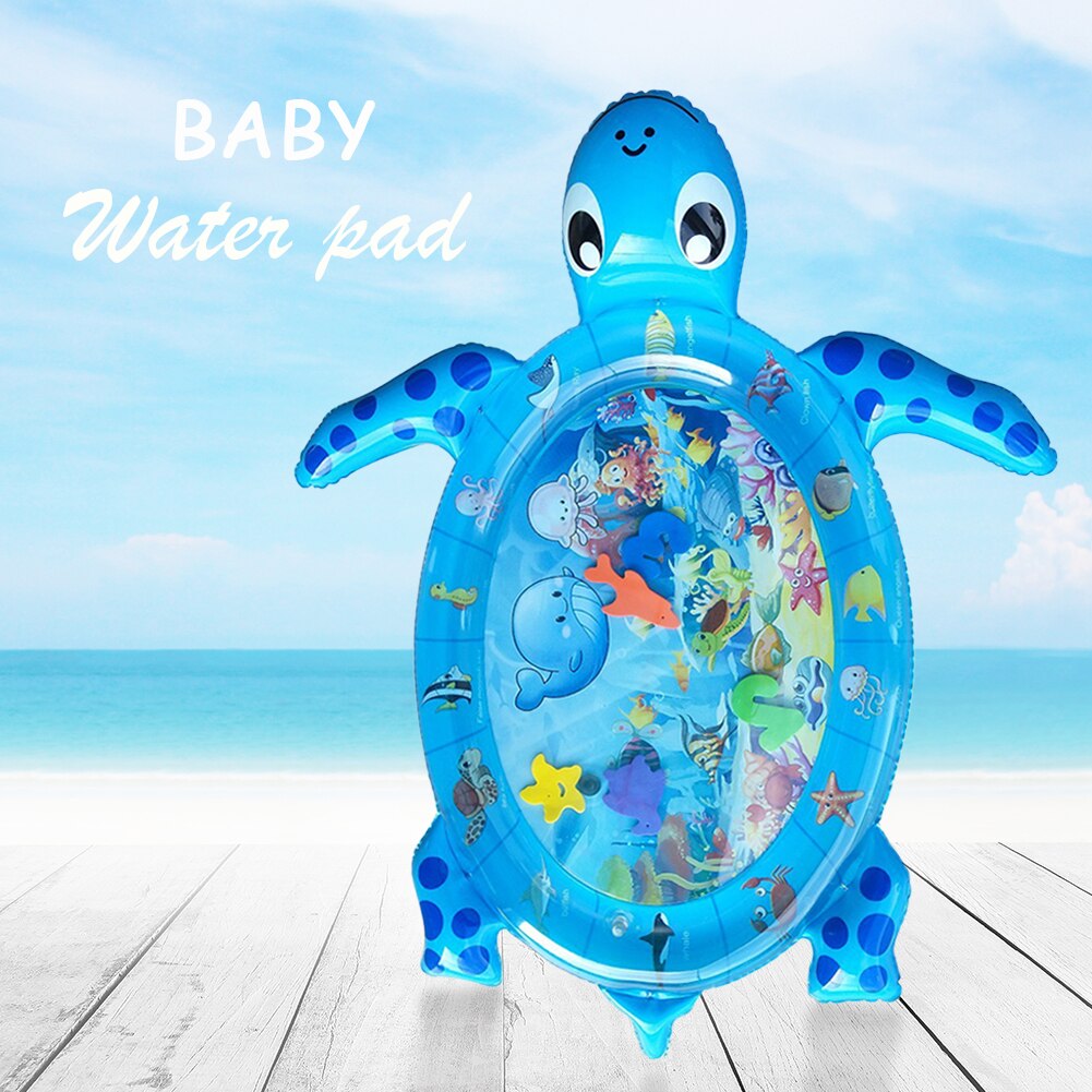 Sea Turtle Toddler Inflatable Ice Water Patted Mat Baby PVC Tummy Time Cushion Activity Center Playmat Pad