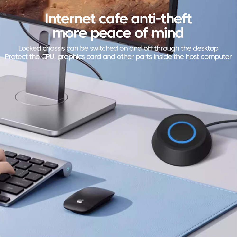 Bouton poussoir pour ordinateur de bureau, interrupteur d'alimentation, démarrage externe, bouton marche/arrêt avec câble d'extension de 1.8m, interrupteur de démarrage rond