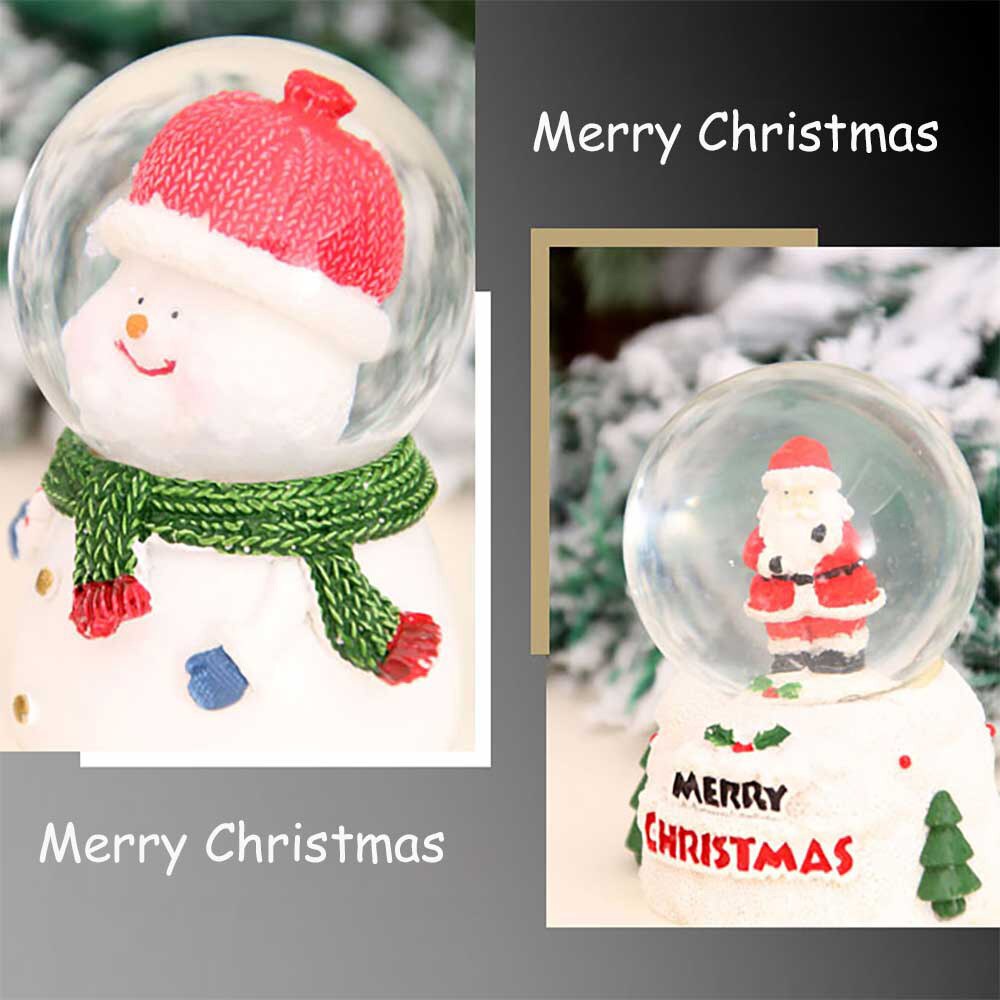 Bola de cristal para decoración del hogar, pilas de botón en miniatura, decoraciones navideñas de , esfera de cristal creativa, 7 5 5cm, artesanía