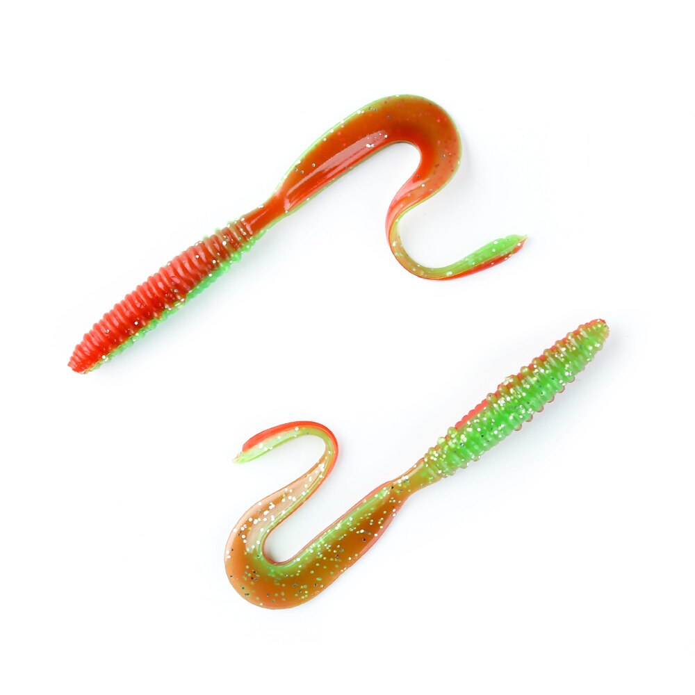 Donql 10 st jigg mjukt fiskedrag mask silikonbete mjuk plast badbete gummi konstgjord saltvattenbas havsfiskedrag: 10 st 4890