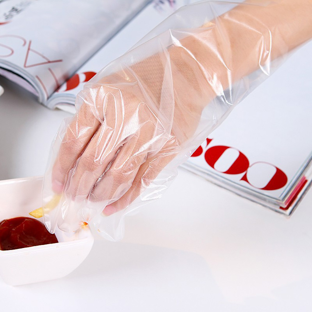 200 Stuks Food Grade Wegwerp Handschoenen Anti-Statische Koken Restaurant Keuken Accessoires Pe Handschoenen