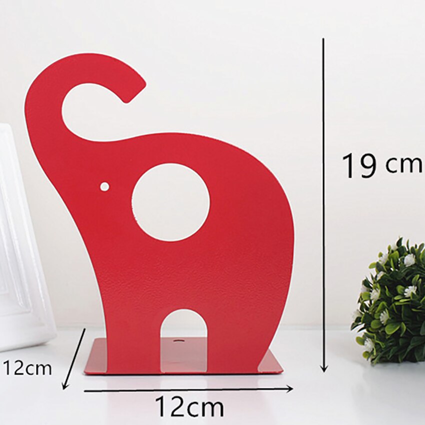 Sujetalibros con forma de elefante Animal, soporte para libros para estudiantes, material de oficina, organizador de libros de escritorio 1 par