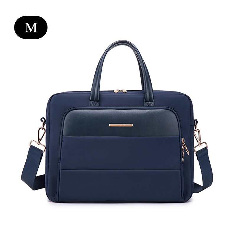 Capacity Briefcase Travel 13 14 15.6in Laptop Document Organizer Shoulder Bag Business Ipad Phone Notebook Storage Handbag X133C: Blue M