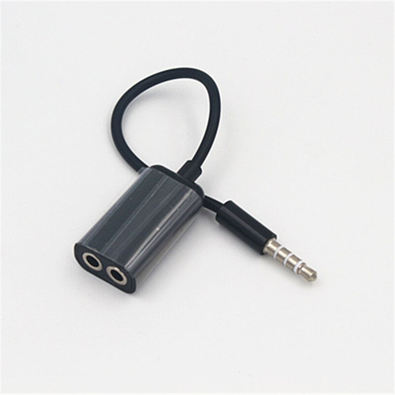 Universal 3.5mm 1 Male To 2 Dual Female Jack Audio Headphone Splitter Cable for IPhone Cabo Auxiliar Auxiliary Wire For Music: black