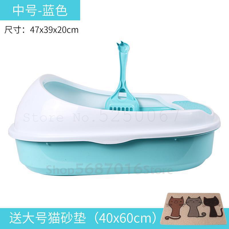 Cat Sand Pot Semi-closed Cat Toilet Anti-splash Small Kitten Feces Open Sand Pot Cleaning Supplies Big Size: Model1