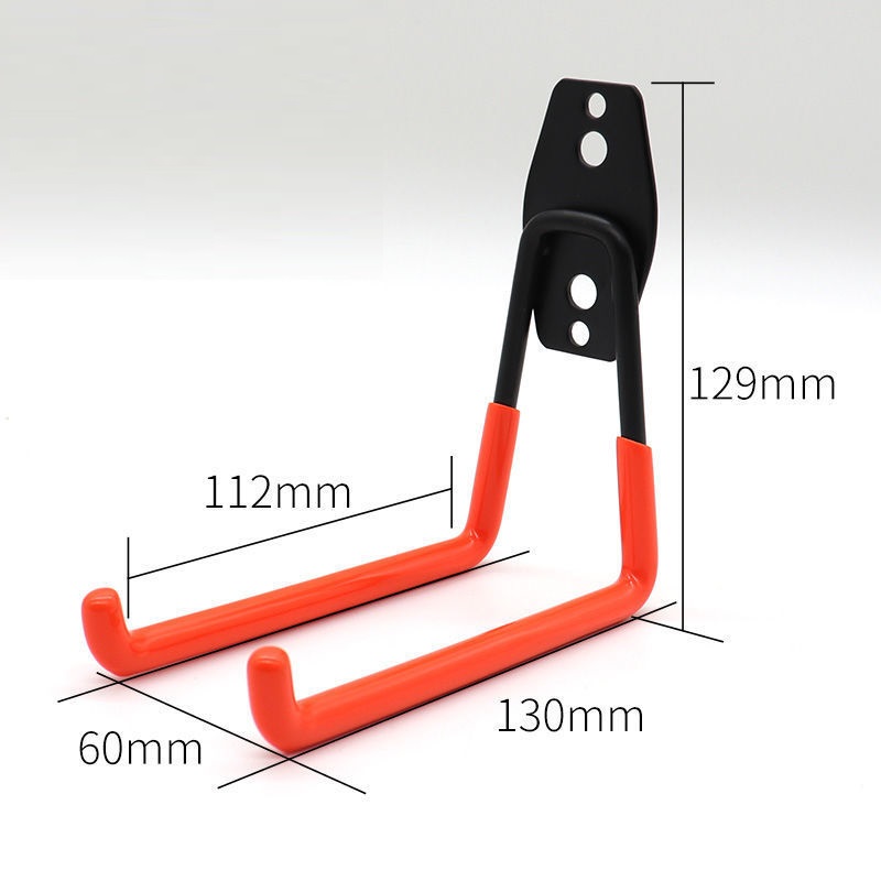 Soporte para bicicleta, gancho de montaje en pared para bicicleta, soporte de estacionamiento para herramientas colgantes, organizador de herramientas de almacenamiento de almacén, accesorios para bicicleta: Borgoña