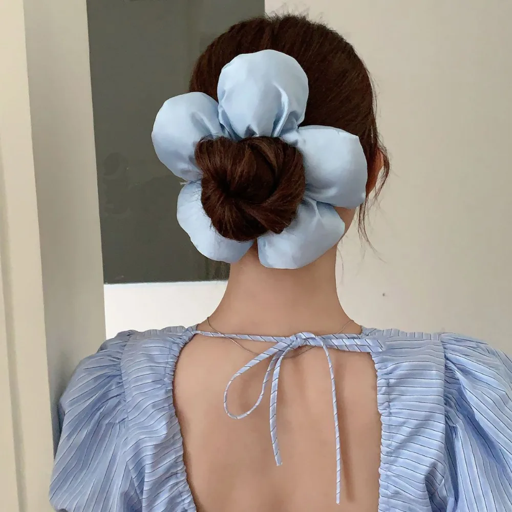 Coleteros de flores de pan grande y dulce, lazos para el cabello para el intestino grueso, bandas elásticas, soporte para cola de caballo, cuerda para el cabello, tocado exquisito