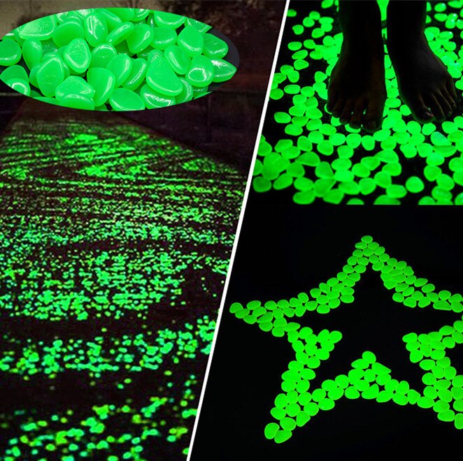 25/50pcs Glow in the Dark Garden Pebbles Glow Stones Rocks for Walkways Garden Path Patio Lawn Garden Yard Decor Luminous Stones