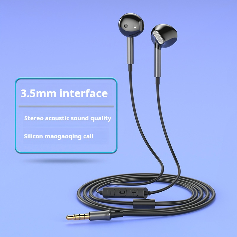 2025 nowy zestaw słuchawkowy XIAOMI dźwięk przestrzenny radio Hifi słuchawki przewodowe 3.5mm/type-c douszne słuchawki sportowe do gier z mikrofonem słuchawki douszne: Niebieski