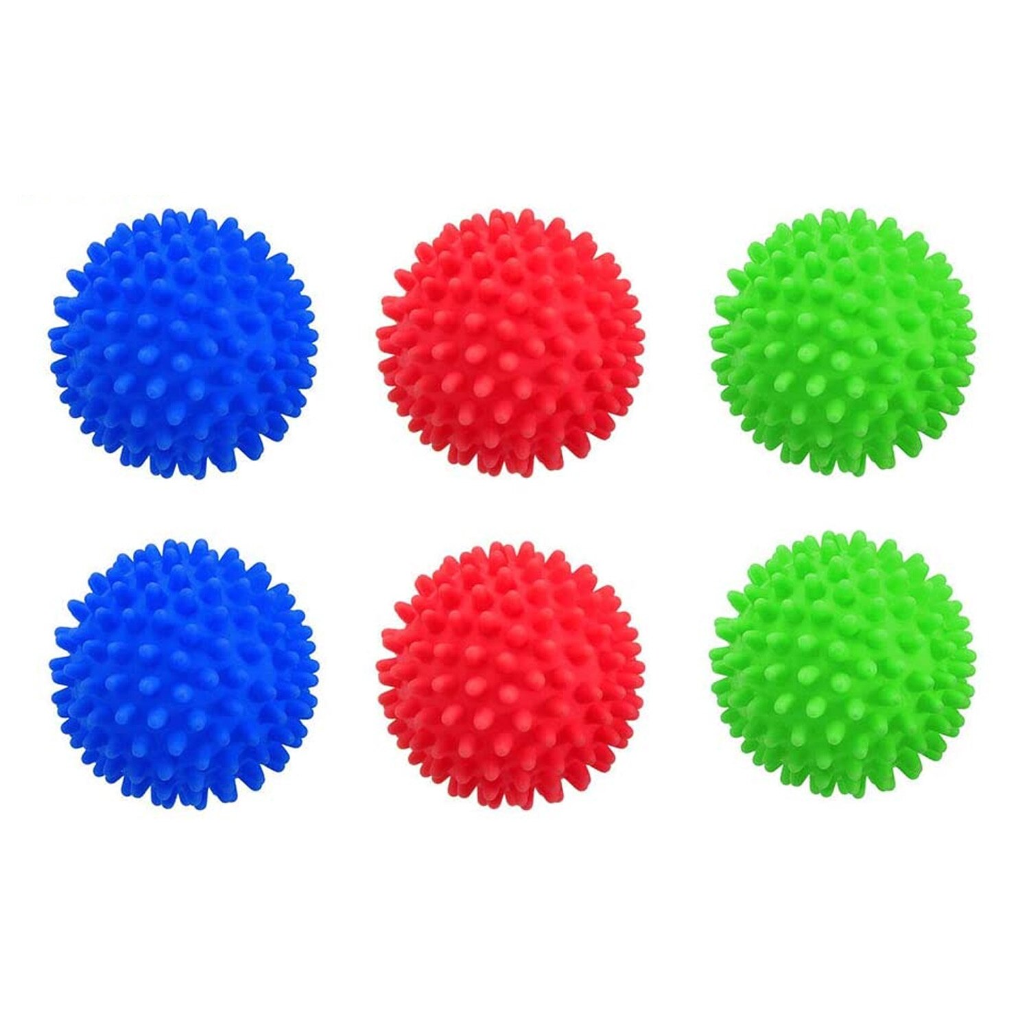 Behogar-Bolas de secado de ropa reutilizables, bolas suavizantes de tela para el hogar, colores mezclados, 6 uds.