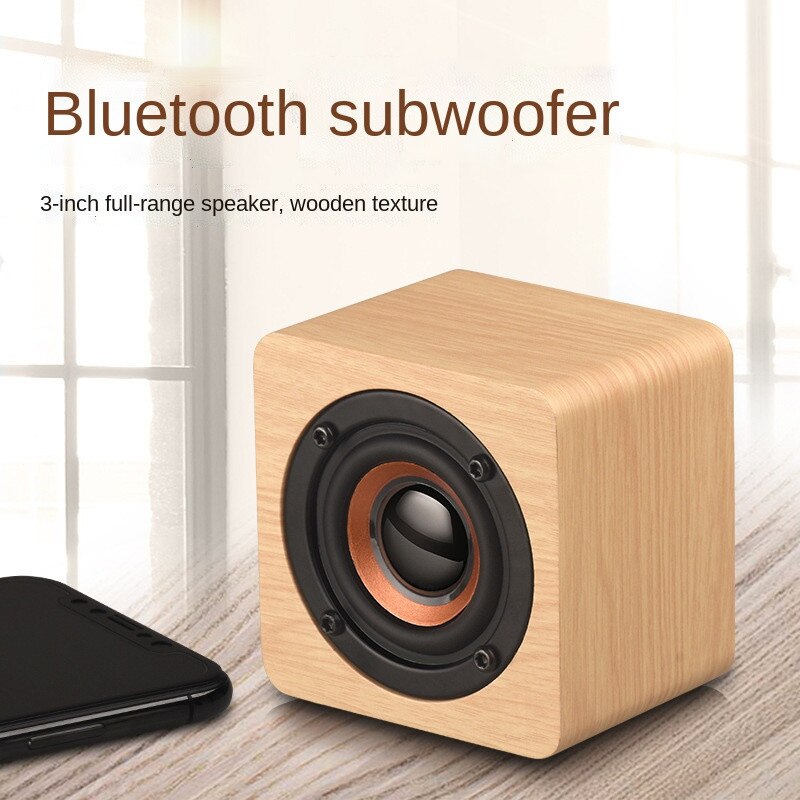 Q1 wooden wireless Bluetooth small speaker mobile phone Mini Sound