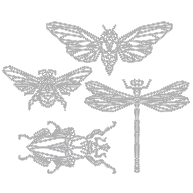 insecte métal matrices de découpe libellule pochoirs et Scrapbooking pour Animal feuille découpé artisanat fournitures ensembles pas de timbre