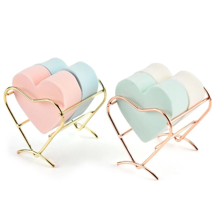 1pc sminkesvamp pudderstativ eggpulver puff brakett boks tørketrommel arrangør skjønnhetshylle holder skrivebordsoppbevaring