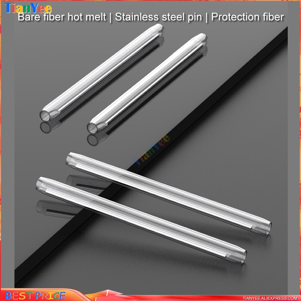 1000pcs lot 60mm 45mm 40mm Bare Fiber Cable Fiber Fusion Protection Splice Sleeves Heat Shrinkable tube