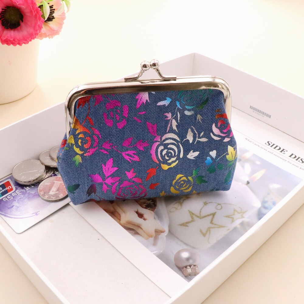 Mode Vlinder Rose Bloem Vrouwen Kaarthouder Purse Lady Mini Meisje Portemonnee Portemonnee Kleine Portemonnee Portemonnee