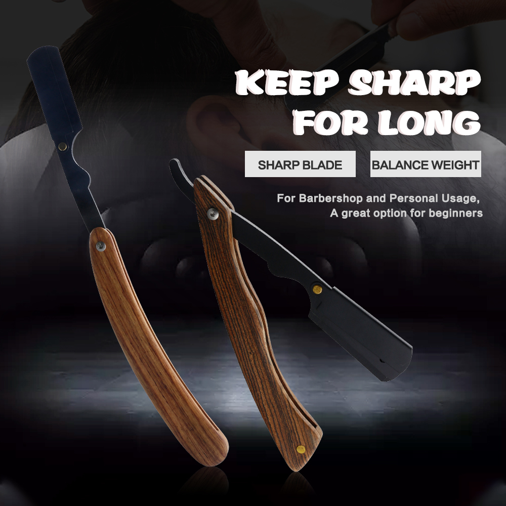 Rasoir manuel pour hommes, en acier inoxydable, pliable, tondeuse à cheveux, accessoires de coupe de cheveux
