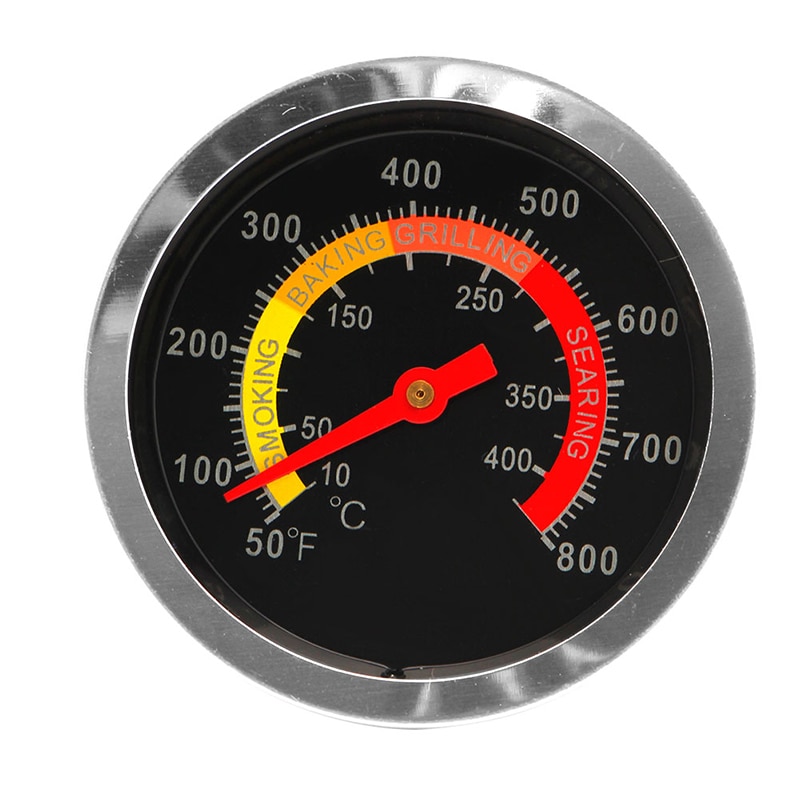 Edelstahl BBQ Raucher Grill Thermometer Temperatur Messgerät 50-800 Grad Fahrenheit 10-400 Grad Celsius