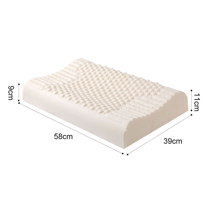Oreiller orthopédique en pur latex naturel,literie de Thaïlande, soin correcteur pour le cou durant le sommeil, protection des vertèbres cervicales, santé du cou: Default Title