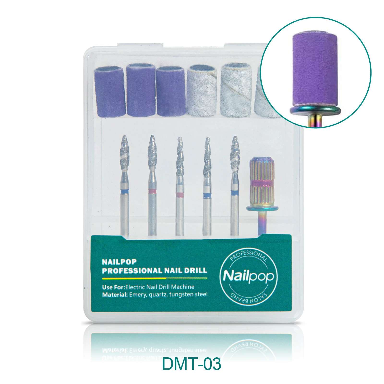 Nailpop-brocas para uñas para taladro eléctrico, accesorios para máquina de manicura, equipo, fresa, limas para uñas, herramientas para quitar Gel: Amarillo claro