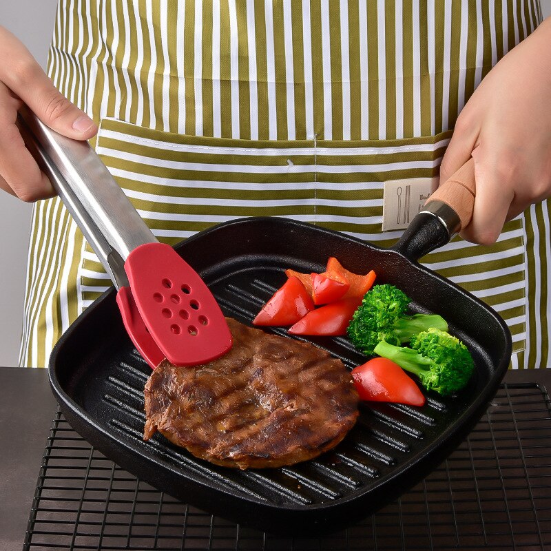 Heat Resistance Kitchen Tong Stainless Steel Food Tongs with Silicone Tips Kitchen Tongs for Cooking
