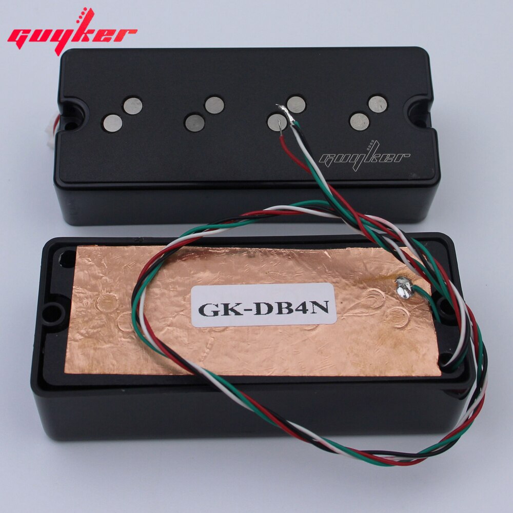 1 Set Dubbele Ruisonderdrukking Pickups Split Coil Humbucking 4 String Bass Pickups Bridge + Hals Alnico Zwart