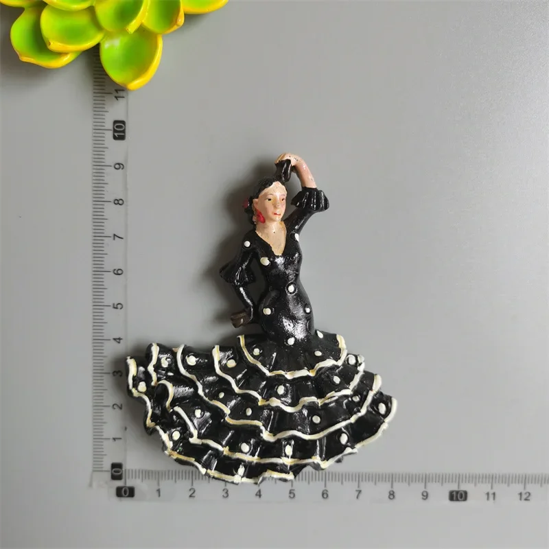 Magneet Tenerife Spanje Barcelona Toerisme Souvenirs Flamenco Danser Malaga Koelkast 3D Magnetische Stickers Ideeën: Bruin