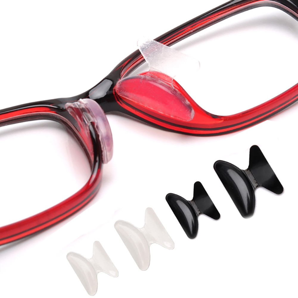 Nyttigt 5 par / parti blød skridsikker silikone næseunderlag til briller briller solbriller næseunderlag læserebriller tilbehør