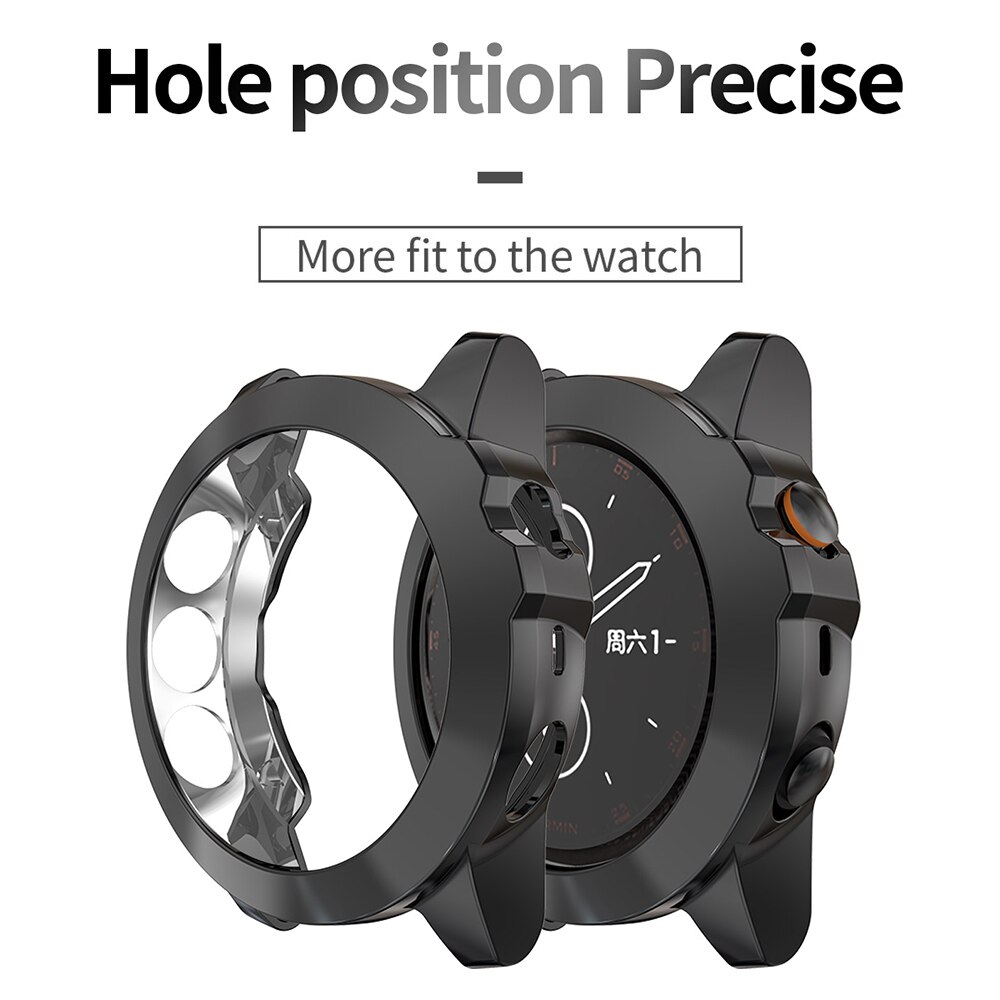 Étui de protection en TPU souple de couleur plaquée pour montre Garmin Fenix 5X, couvercle de montre léger pour Fenix 5 X, accessoires à coque fine