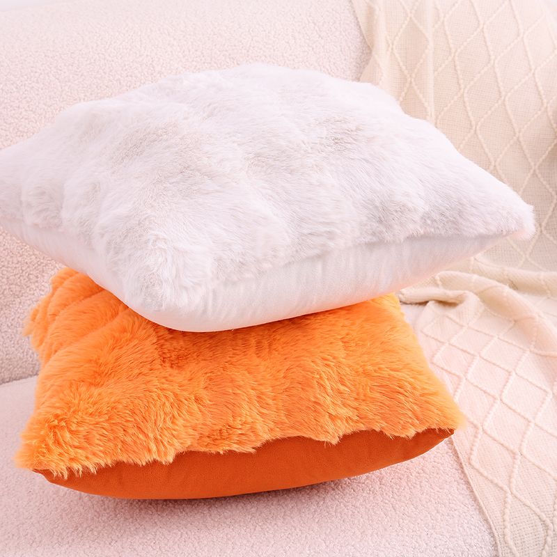 Olanly-fundas de almohada ultrasuaves para decoración de sofá, fundas de cojines suaves y acogedoras de piel sintética de conejo, cojines de felpa para sala de estar, cama y coche