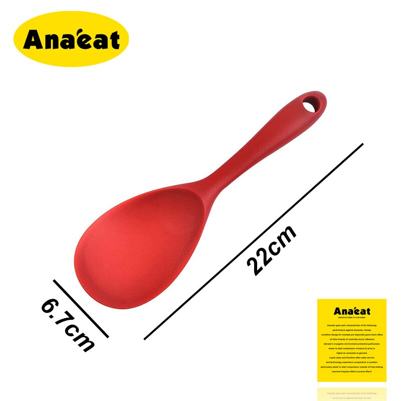 ANAEAT 1 piece of food grade heat resistant silicone rice spoon sushi spoon kitchen baking tool