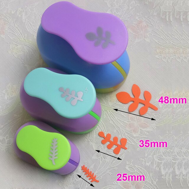Perforadora de papel con forma de círculo para manualidades, cortador de papel con forma circular de 3, 2, 1,5 y 1 pulgada, para escuela y álbum de recortes,: 253548mm leaf