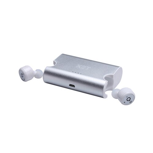X1T mise à niveau X2T Bluetooth écouteur vrai sans fil écouteurs double Bluetooth 4.2 intra-auriculaires écouteurs 1500mAh boîte de charge casque: Argent