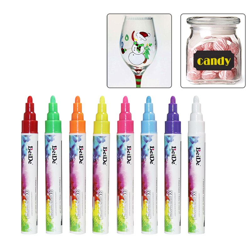 8 Pack Neon Vloeibare Krijt Marker Wassen Marker Pen Werknemers Op Krijtborden, Whiteboards, Schoolborden, Windows, glas, Keramiek