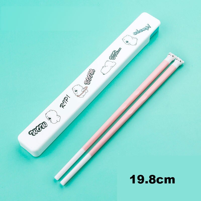 WHYY-Juego de palillos chinos con caja para niños y estudiantes, utensilios de cocina japoneses, portátiles, Sushi: 6