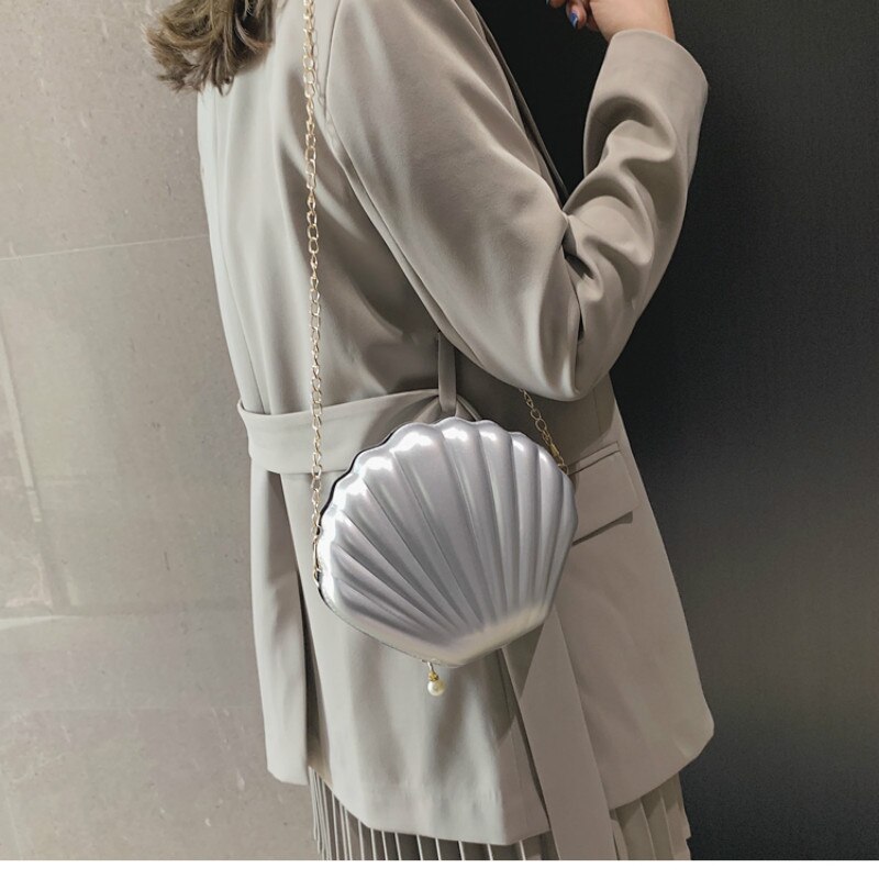 femmes sacs nouvelle tendance sac de messager sauvage coquille sac PVC couleur unie sac à bandoulière 8 couleurs au choix