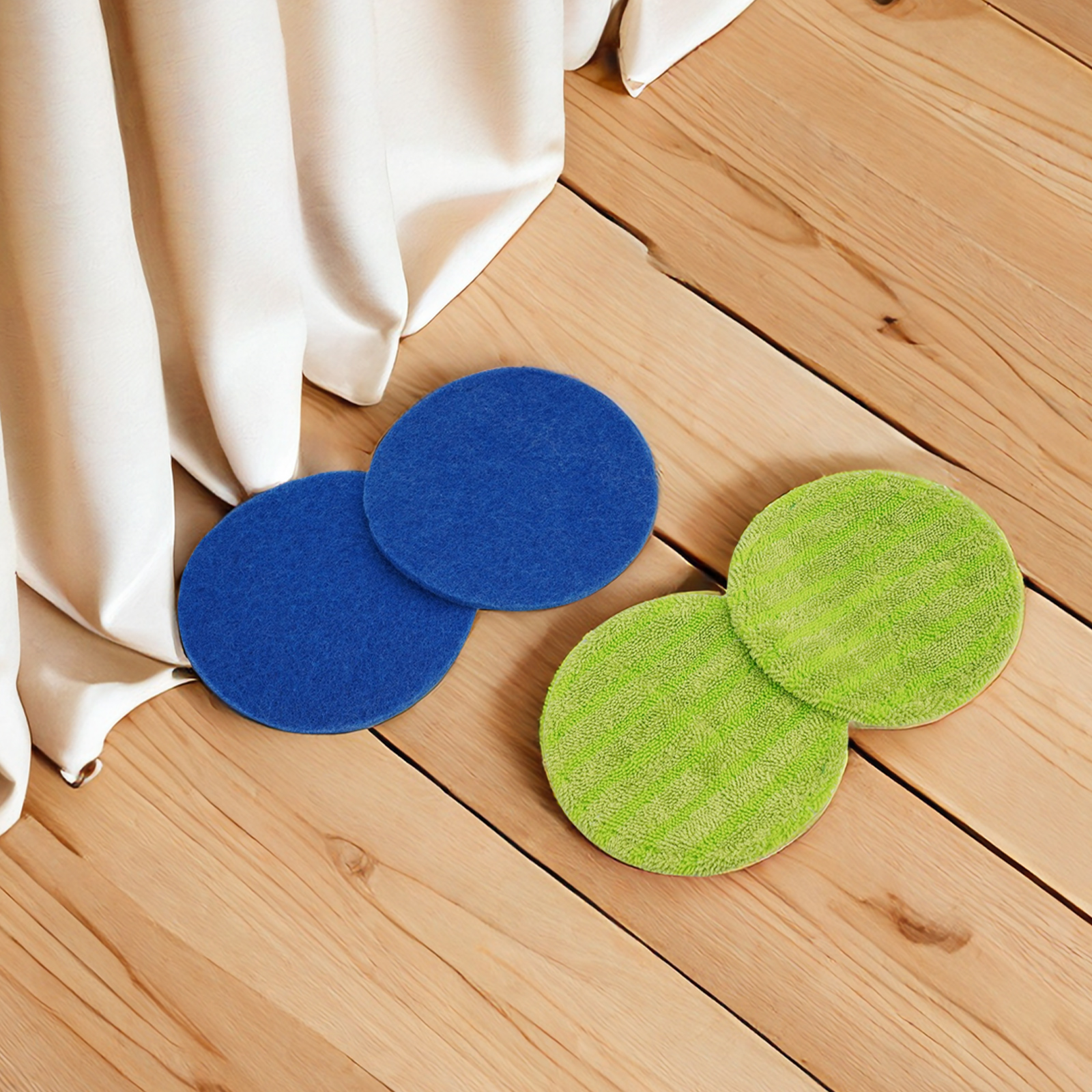 4Pcs Microfiber Mop Pads Electric Cordless Rechargeable Powered Floor Cleaner Scrubber Mop Pads Reusable Washable Pads