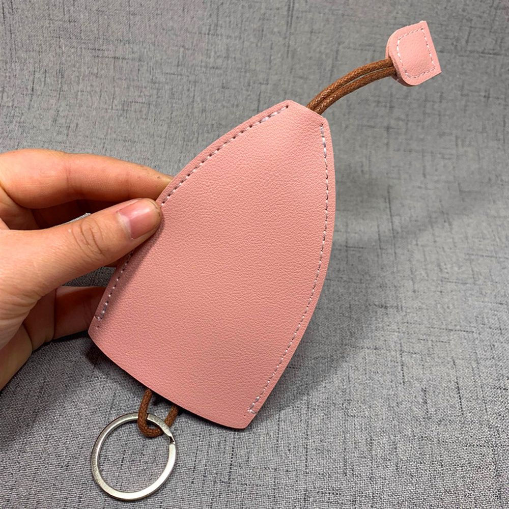 Auto Keychain Organizer Mini Brieftaschen Schlüssel Halter Pull-stil Haushälterin Haspe Geldbörse Leder Keychain Fall Keychain Halter: pink