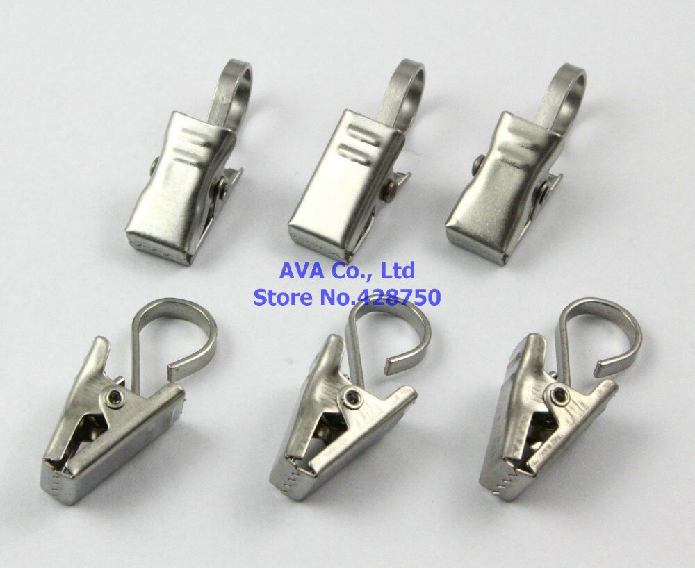 50 Pieces Stainless Steel Hook Clips for Curtain Drapery Svcbl